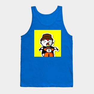 Chicken Rides a Vespa Tank Top